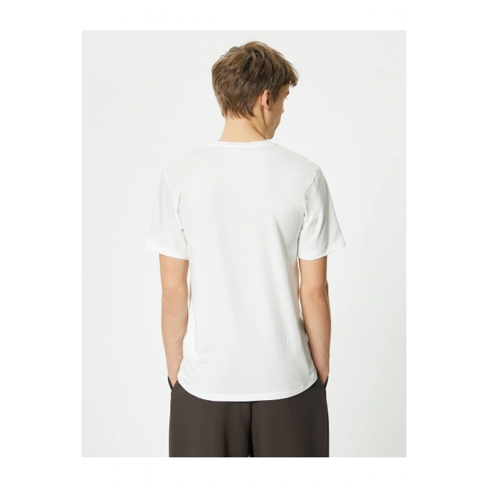 Kısa Kollu Tişört Uzun Kalça Boy Esnek Kumaş Slim Fit Pamuklu