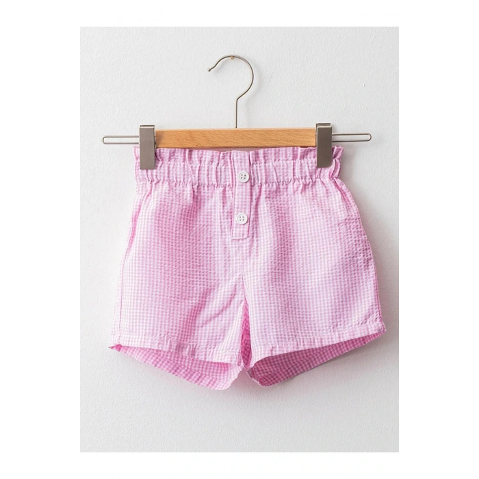 Kız Bebek Pembe Ekoseli Lnq Şort & Bermuda
