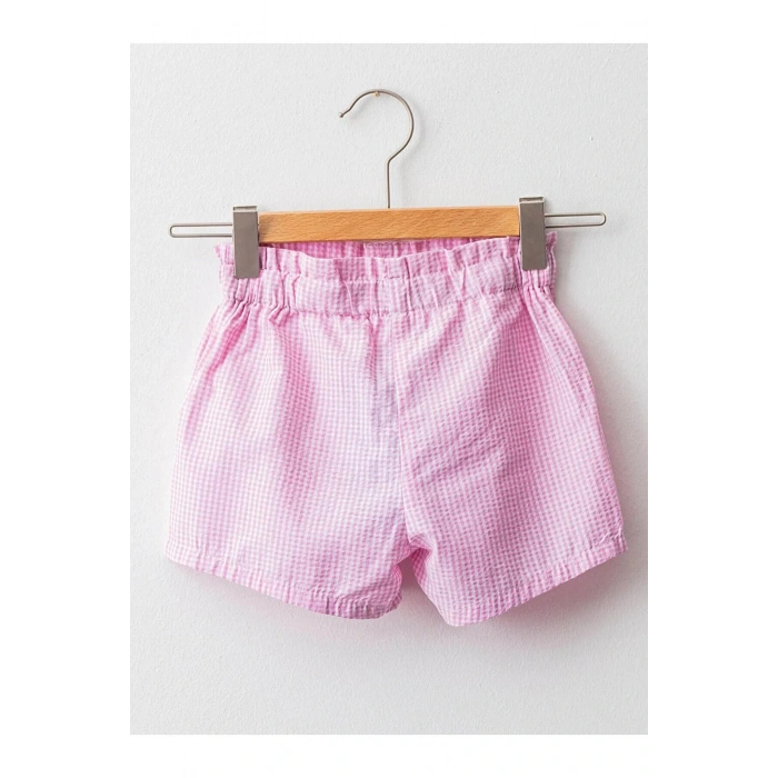 Kız Bebek Pembe Ekoseli Lnq Şort & Bermuda