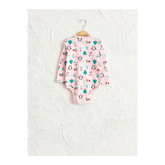 Kız Bebek Pembe Gri Body