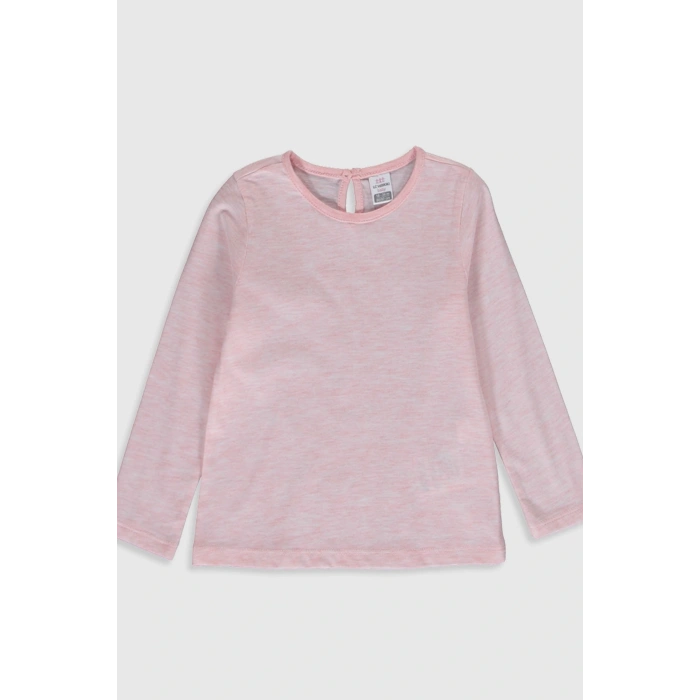 Kız Bebek Pembe Melanj E6R T-Shirt