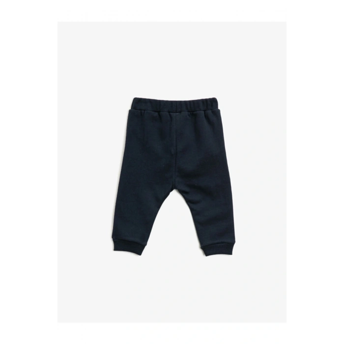 Kız Çocuk Lacivert Pamuklu Dügmeli Normal Bel Esofman Altı