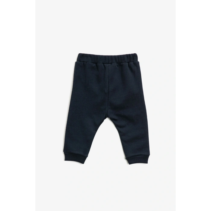 Kız Çocuk Lacivert Pamuklu Dügmeli Normal Bel Esofman Altı