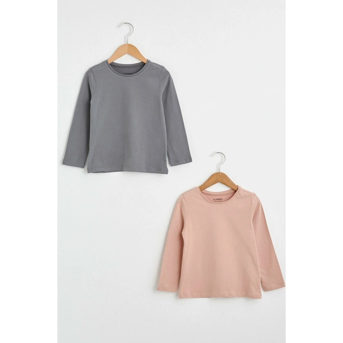 Kız Çocuk Mat Pembe Flk T-Shirt