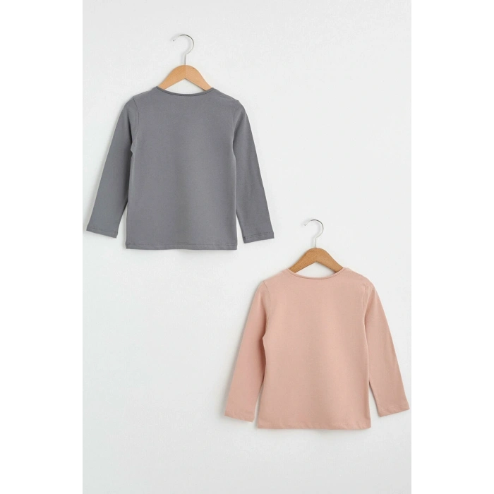 Kız Çocuk Mat Pembe Flk T-Shirt