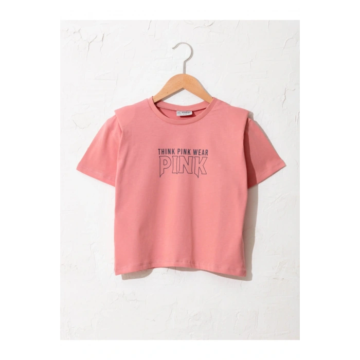 Kız Çocuk Mat Pembe Tişört