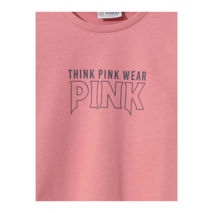 Kız Çocuk Mat Pembe Tişört
