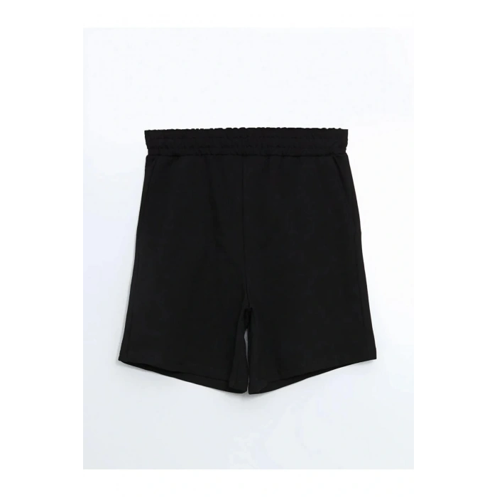 KOOR Siyah Beli Lastikli Kadın Şort Etek