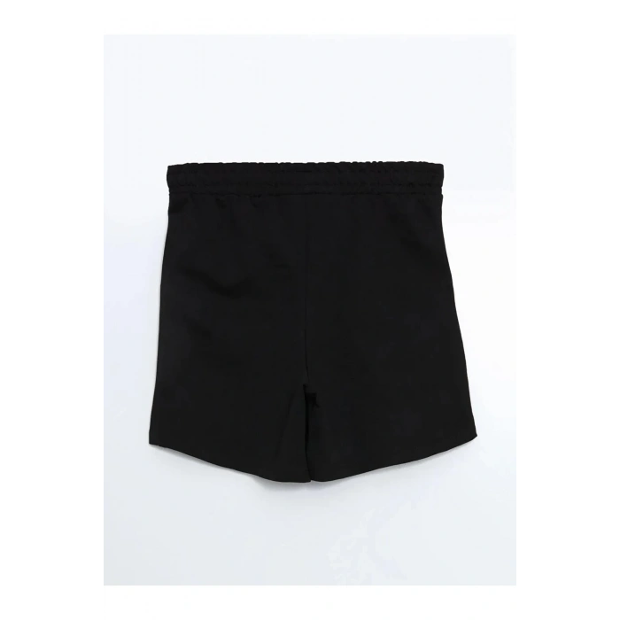 KOOR Siyah Beli Lastikli Kadın Şort Etek