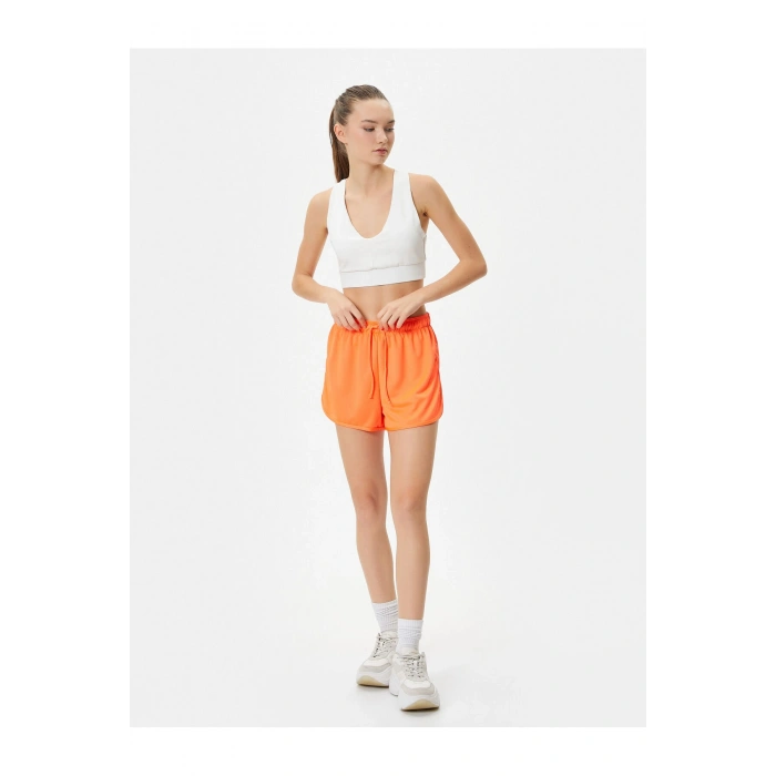 Koşu Şortu Beli Bağlamalı Bol Kalıp