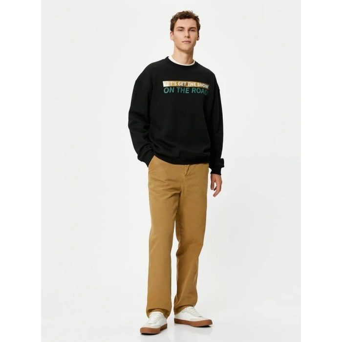 Koton 4wam70394mk Erkek Sweat Siyah