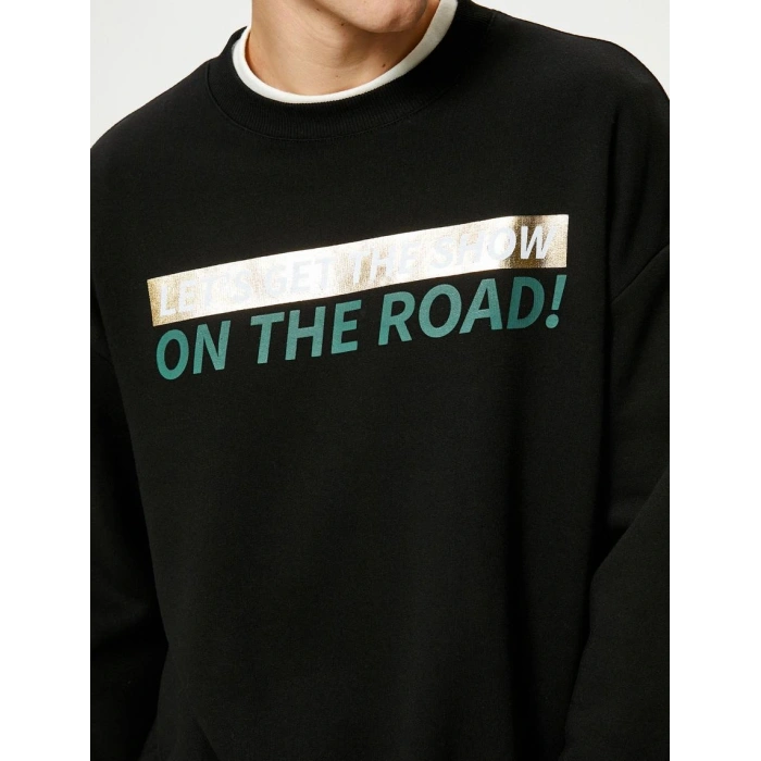 Koton 4wam70394mk Erkek Sweat Siyah