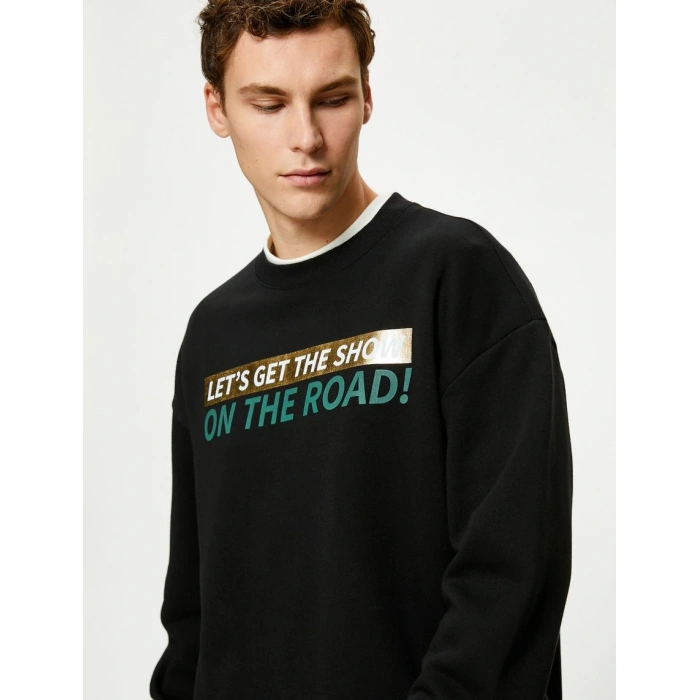 Koton 4wam70394mk Erkek Sweat Siyah