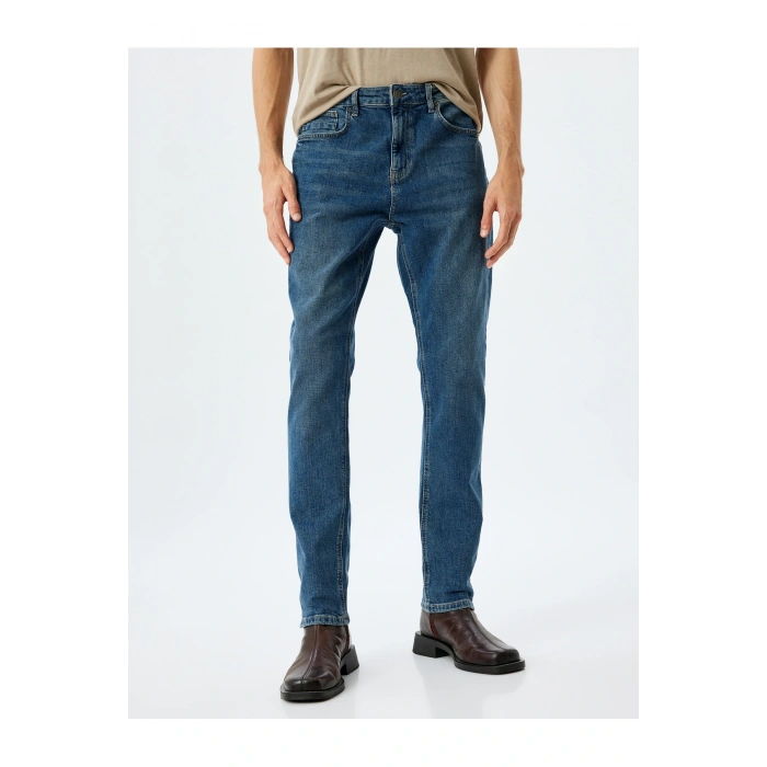 Koyu Indigo Erkek Yetişkin Jeans 5WAM40008ND