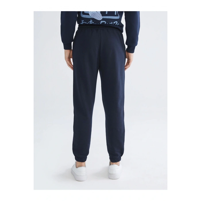 Lacivert Standart Kalıp Erkek Jogger Eşofman Altı