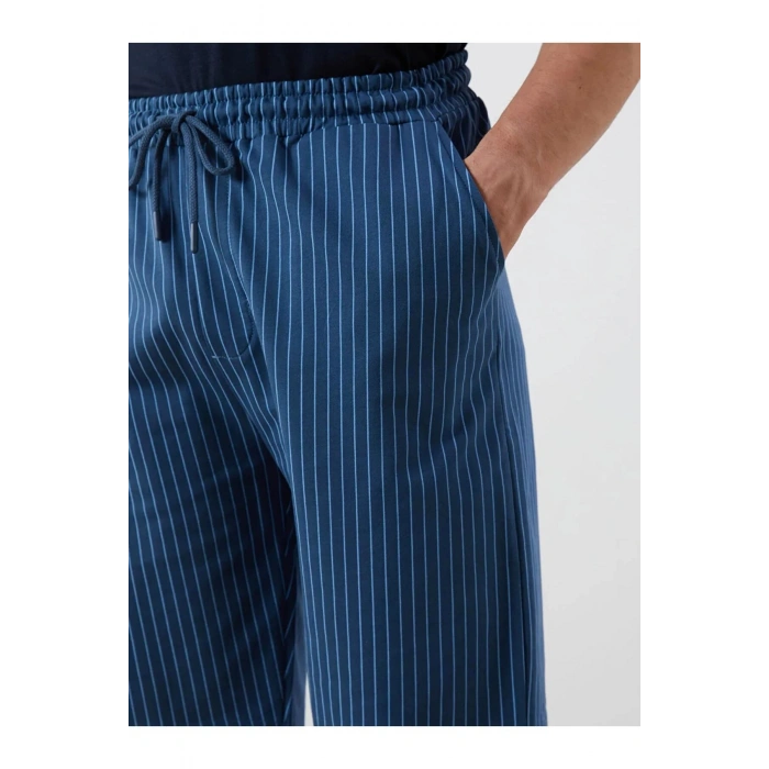 Lacivert Standart Kalıp Erkek Pijama Alt Şort