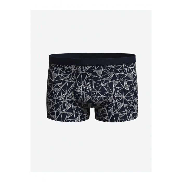 Lacivert Standart Kalıp Pamuklu Esnek Erkek Boxer 3lü