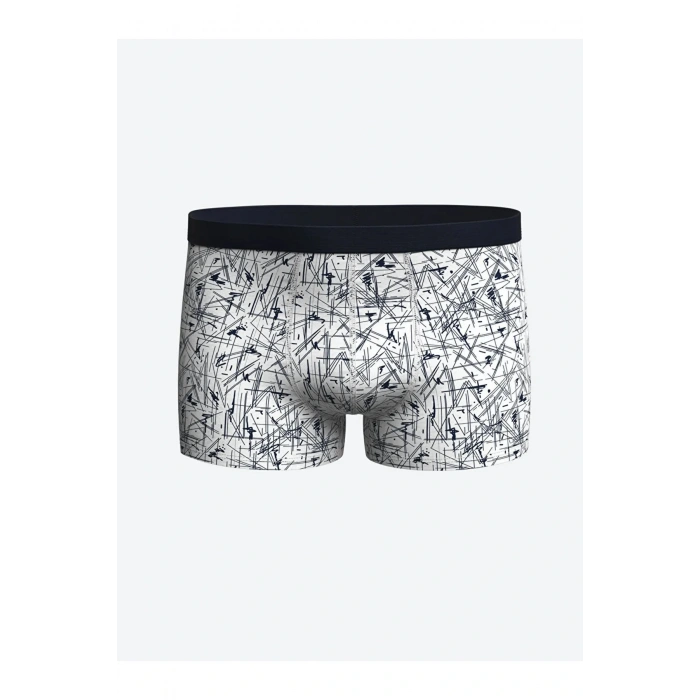 Lacivert Standart Kalıp Pamuklu Esnek Erkek Boxer 3lü