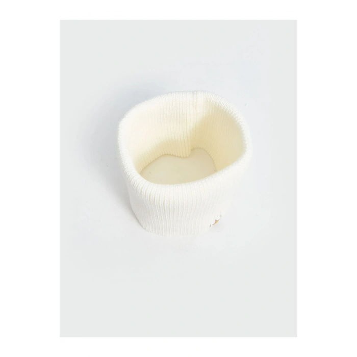 LCW ACCESSORIES Ekru Nakışlı Kız Çocuk Atkı ve Bere