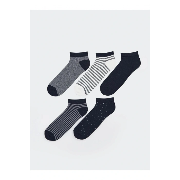 LCW ACCESSORIES Karışık Renk İpliği Boyalı Çizgili Erkek Patik Çorap 5li