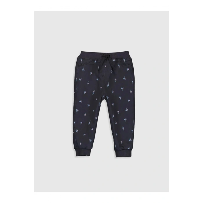 LCW baby Antrasit Kız Bebek Jogger Pantolon