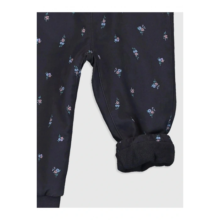 LCW baby Antrasit Kız Bebek Jogger Pantolon