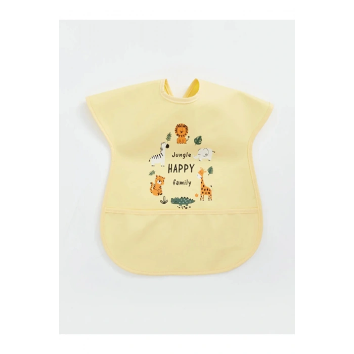 LCW baby Baskılı Erkek Bebek Mama Önlüğü