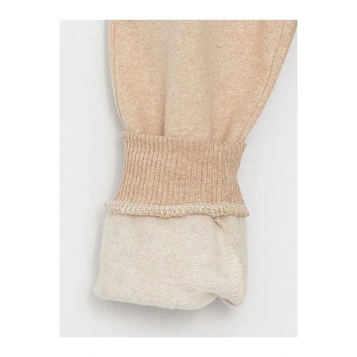 LCW baby Bej Beli Lastikli Basic Erkek Bebek Jogger Eşofman Altı