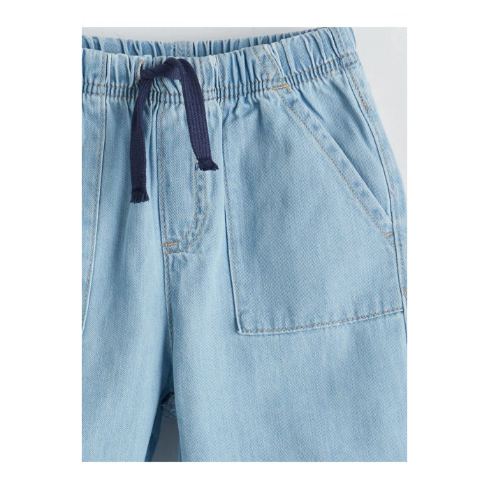 LCW baby Beli Lastikli Basic Erkek Bebek Jean Şort