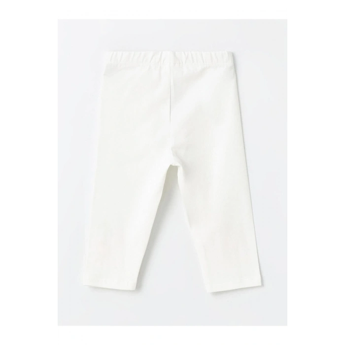 LCW baby Beli Lastikli Baskılı Kız Bebek Tayt