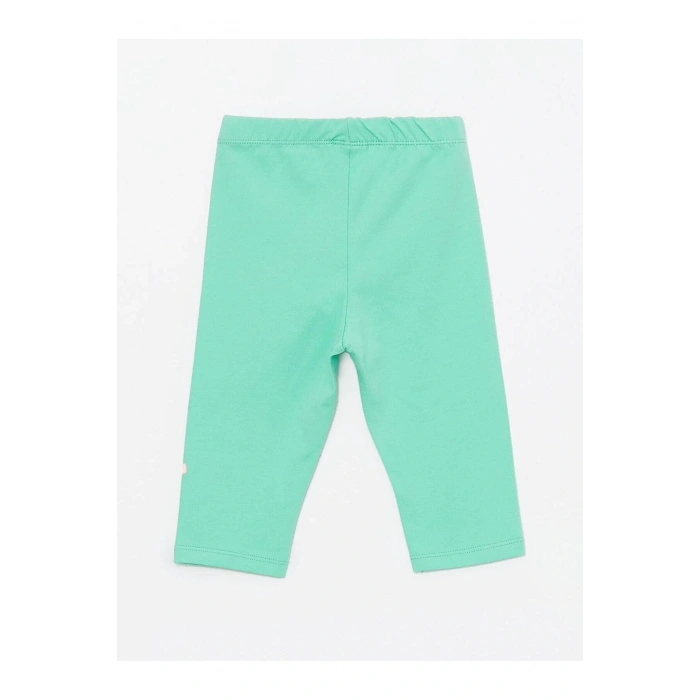 LCW baby Beli Lastikli Baskılı Kız Bebek Tayt