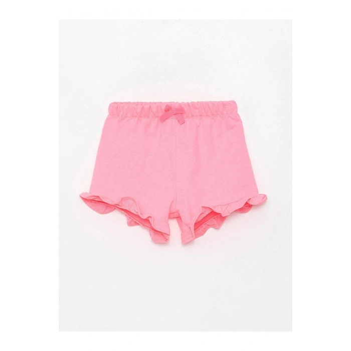 LCW baby Beli Lastikli Kız Bebek Şort