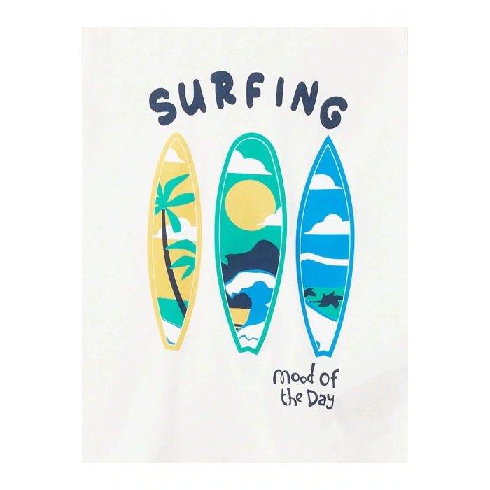 LCW baby Bisiklet Yaka Baskılı Erkek Bebek Atlet ve Şort 2li Takım