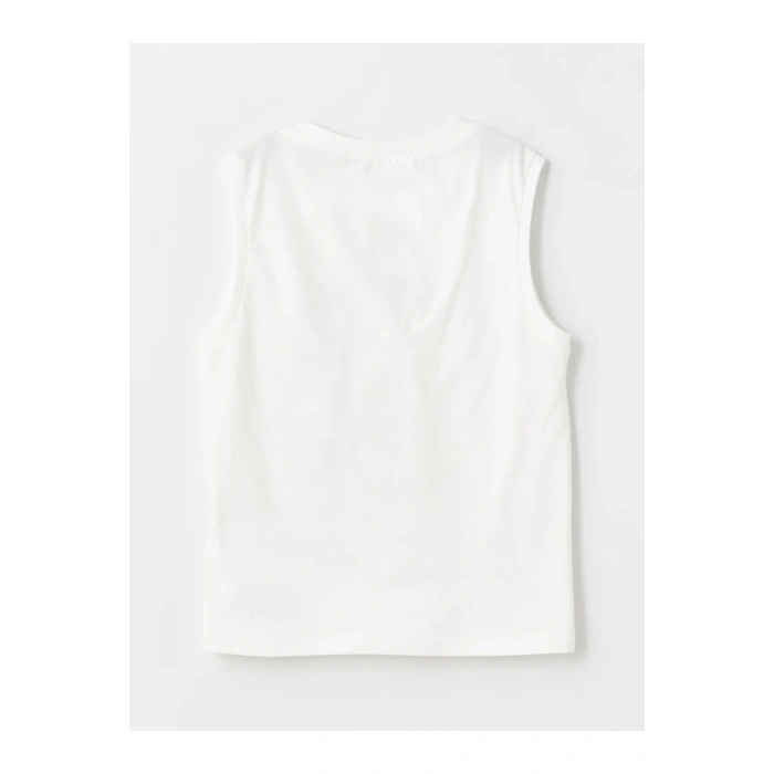 LCW baby Bisiklet Yaka Baskılı Erkek Bebek Atlet ve Şort 2li Takım