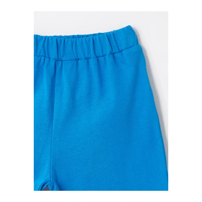 LCW baby Bisiklet Yaka Baskılı Erkek Bebek Atlet ve Şort 2li Takım