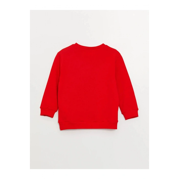 LCW baby Bisiklet Yaka Baskılı Erkek Bebek Sweatshirt