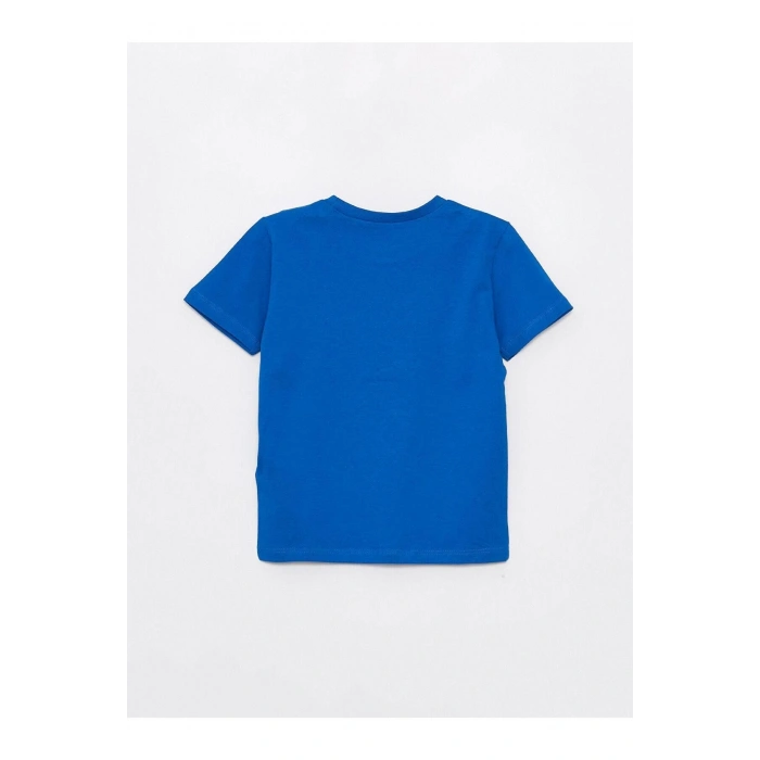 LCW baby Bisiklet Yaka Baskılı Erkek Bebek Tişört ve Şort 2li Takım