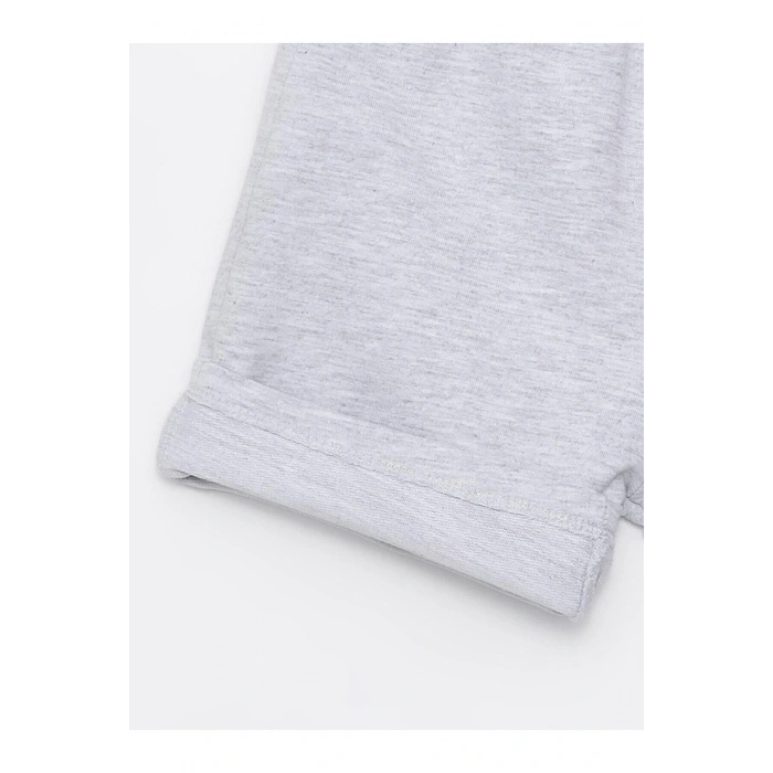 LCW baby Bisiklet Yaka Baskılı Erkek Bebek Tişört ve Şort 2li Takım