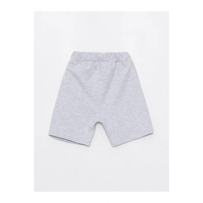 LCW baby Bisiklet Yaka Baskılı Erkek Bebek Tişört ve Şort 2li Takım