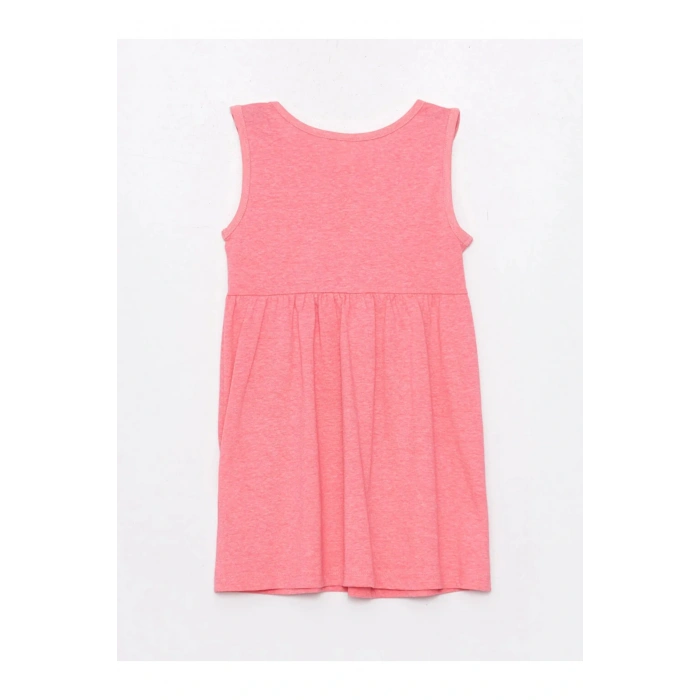 LCW baby Bisiklet Yaka Baskılı Kız Bebek Elbise 2li