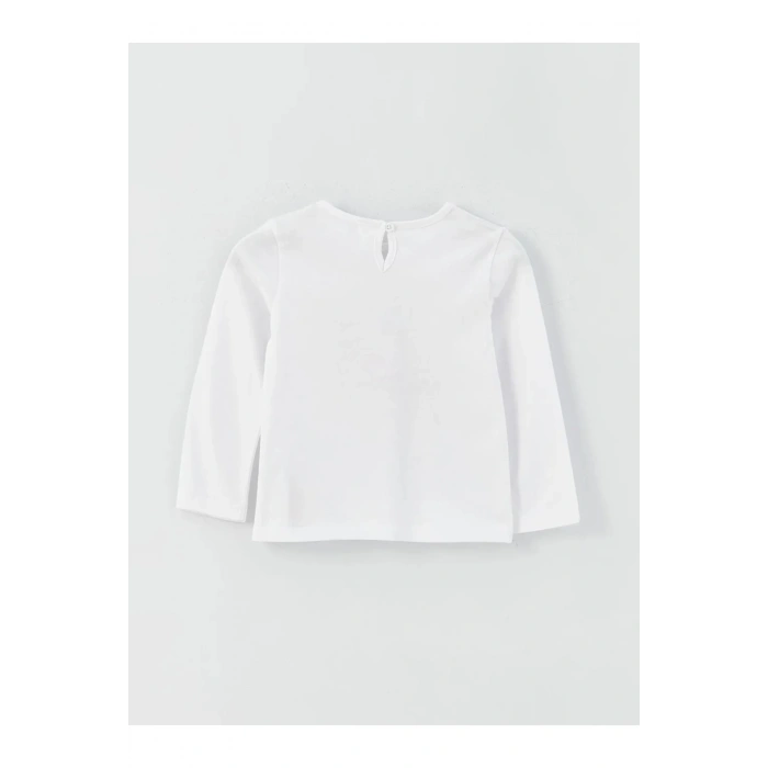 Lcw Baby Bisiklet Yaka Baskılı Kız Bebek Tişört