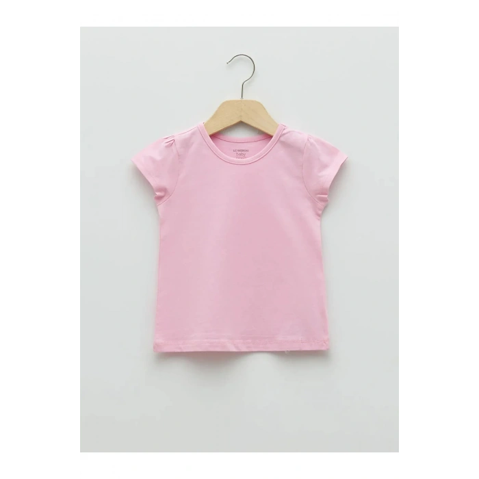 Lcw Baby Bisiklet Yaka Kısa Kol Basic Kız Bebek Tişört 2li