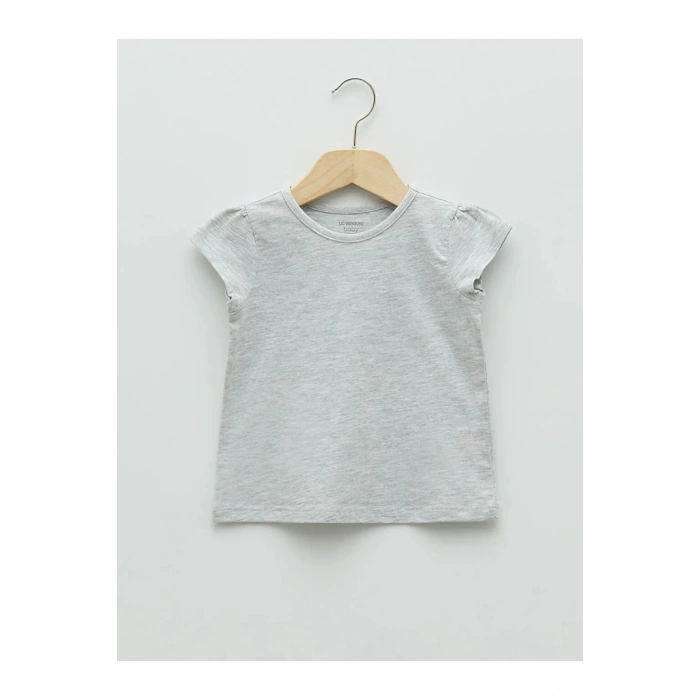 Lcw Baby Bisiklet Yaka Kısa Kol Basic Kız Bebek Tişört 2li