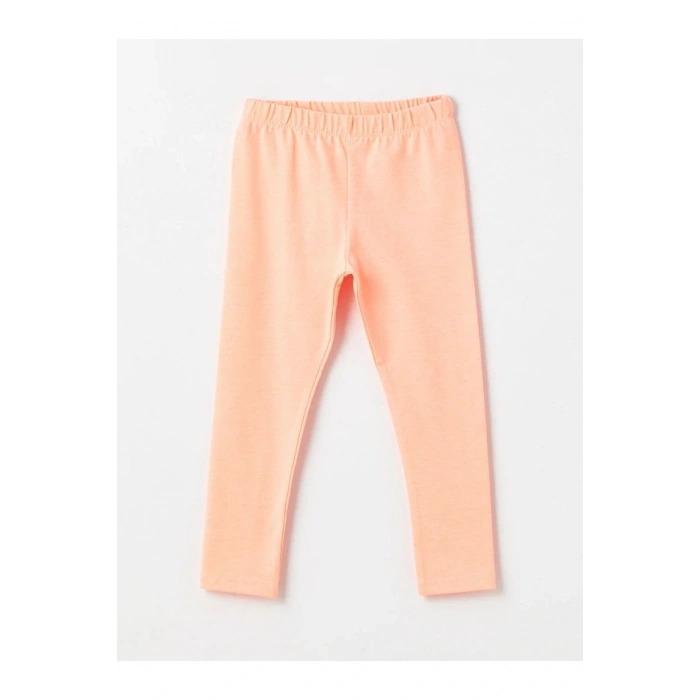 LCW baby Bisiklet Yaka Kısa Kollu Çizgili Kız Bebek Tişört ve Tayt 2li Takım