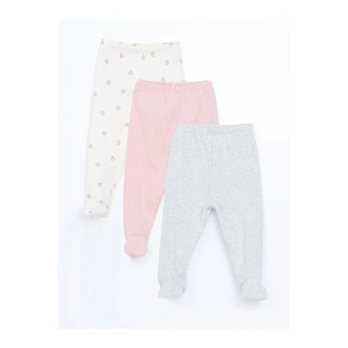 Lcw Baby Ekru Baskılı Beli Lastikli Kız Bebek Pantolon 3lü Daymark