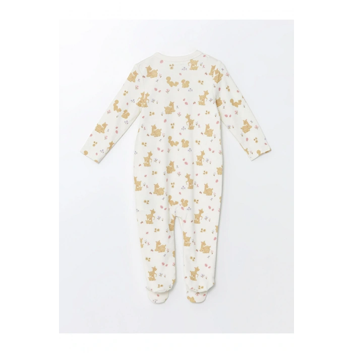 LCW baby Ekru Baskılı Kız Bebek Hastane Çıkış Seti