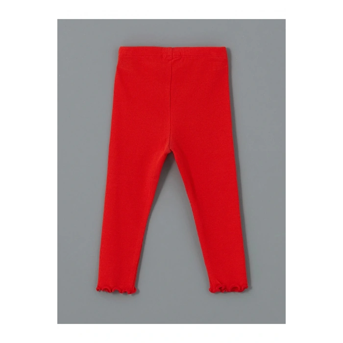 Lcw Baby Ekru Bisiklet Yaka Kiraz Baskılı Kız Bebek Sweatshirt Ve Tayt 2li