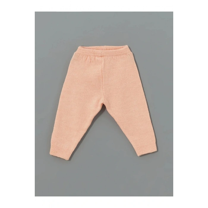 LCW baby Ekru Bisiklet Yaka Uzun Kollu Baskılı Kız Bebek Sweatshirt ve Eşofman Alt 2li Takım