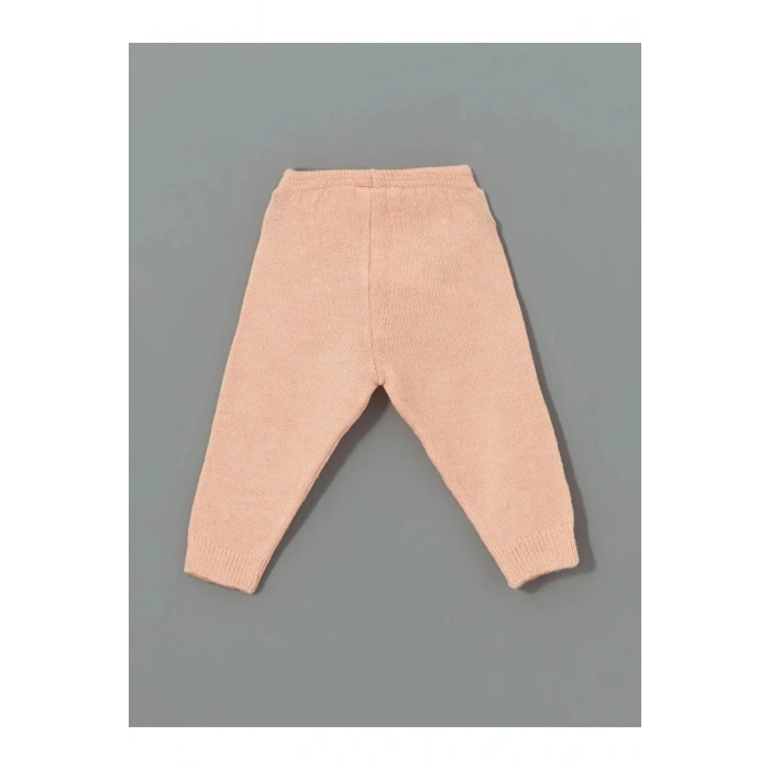 LCW baby Ekru Bisiklet Yaka Uzun Kollu Baskılı Kız Bebek Sweatshirt ve Eşofman Alt 2li Takım