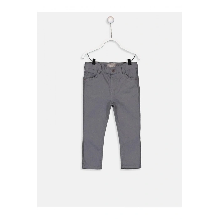 LCW baby Gri Basic Gabardin Erkek Bebek Pantolon